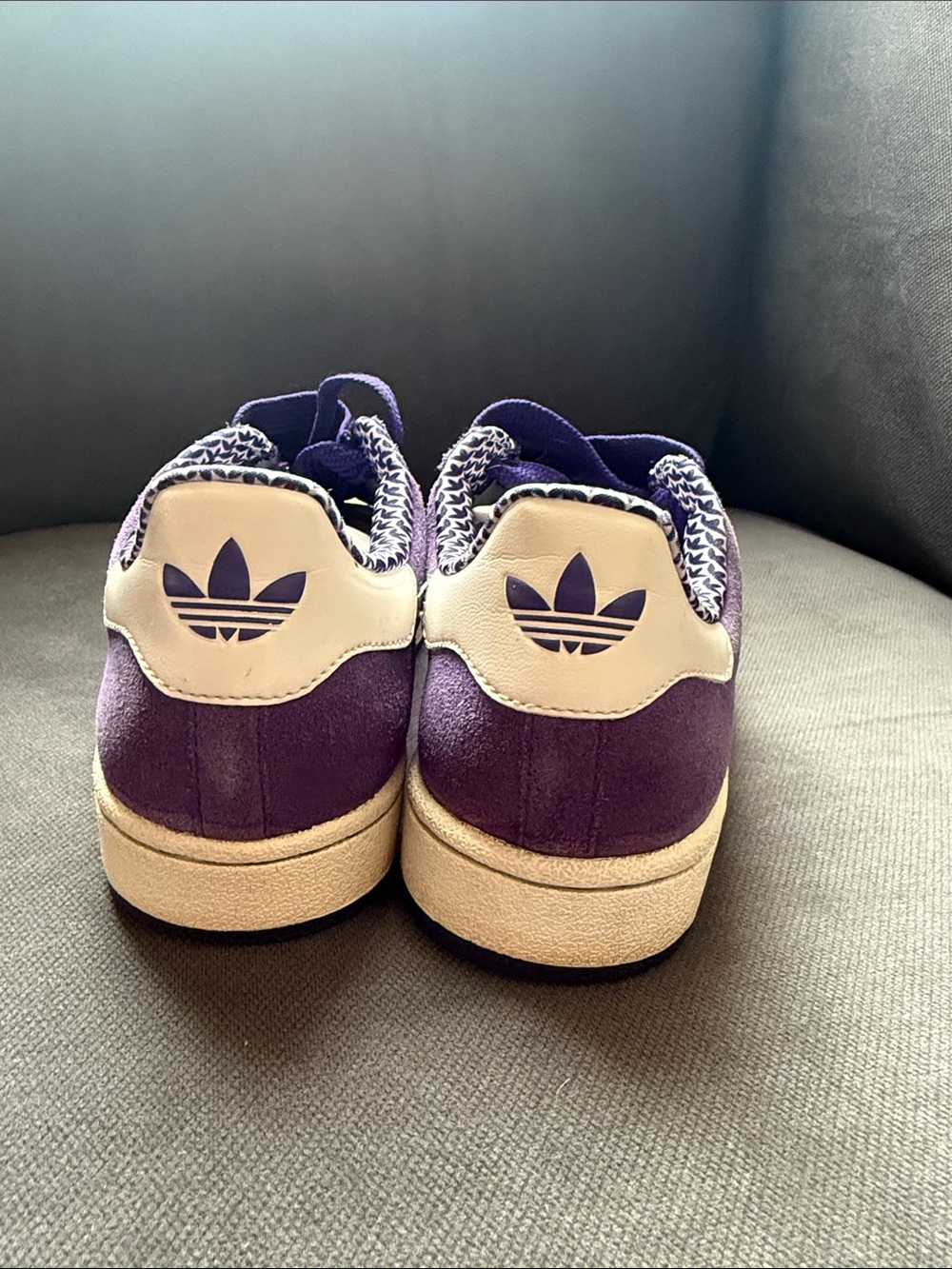 adidas Purple Superstar Suede Shell-Toe Sneakers with White Stripes - Picture 3 of 8